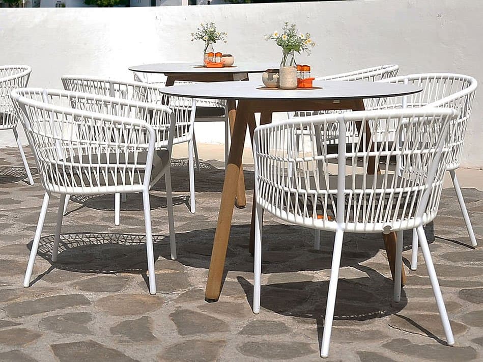 MamaGreen Bono Aluminum Teak Patio Dining Set