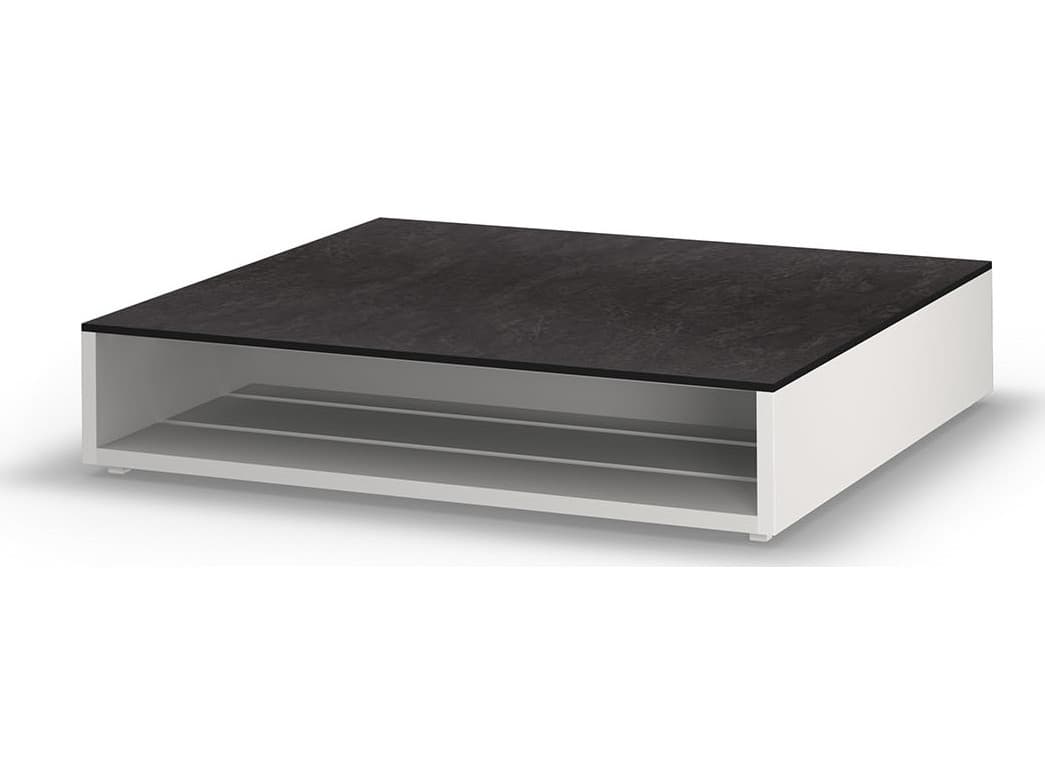 MamaGreen Boulevard Aluminum Square HPL Top Outdoor Patio Coffee Table