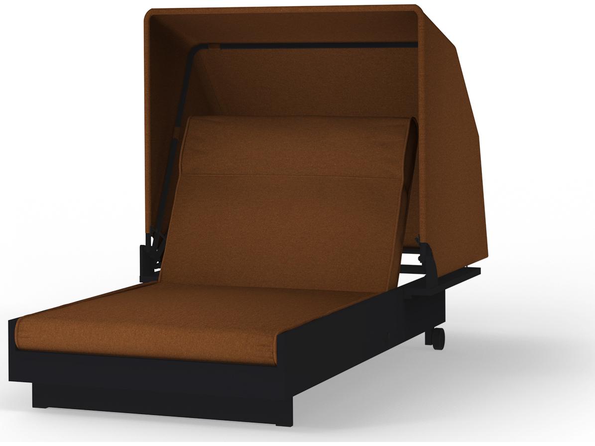 MamaGreen Boulevard Aluminum Sunbed Outdoor Chaise Lounge with Canopy