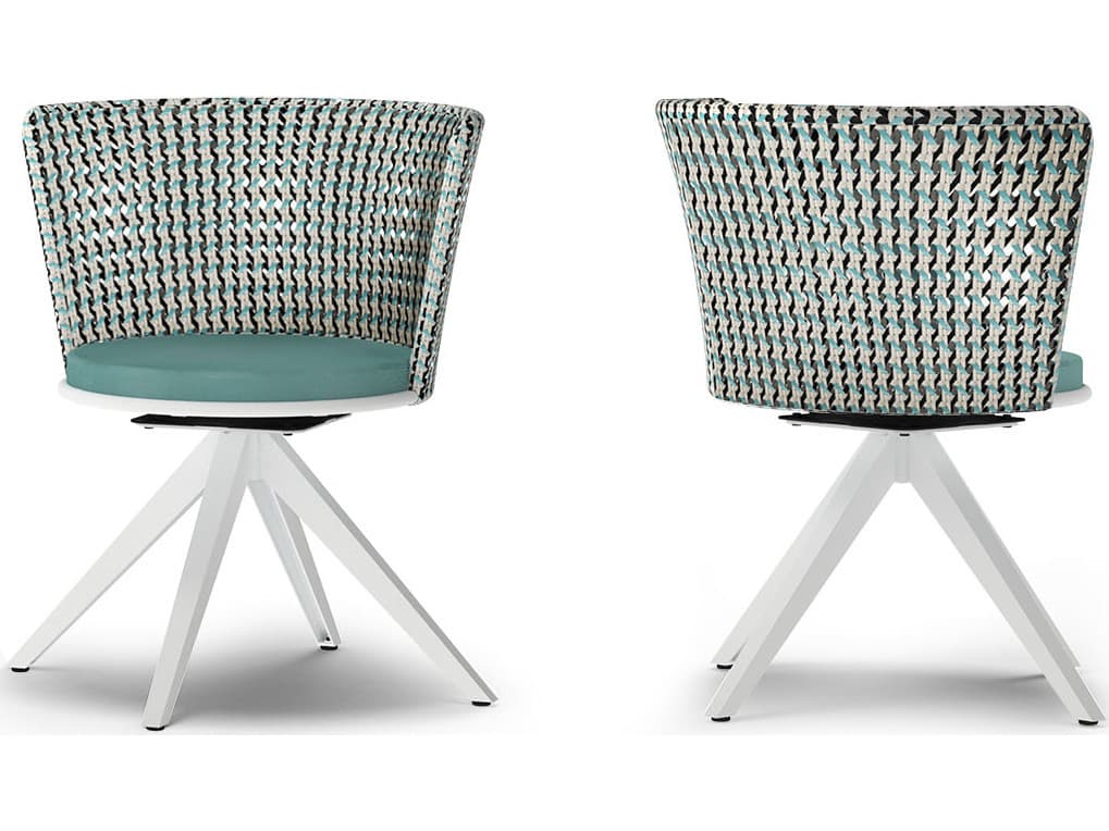 MamaGreen Daisy Mae Aluminum Wicker Swivel Patio Dining Chair