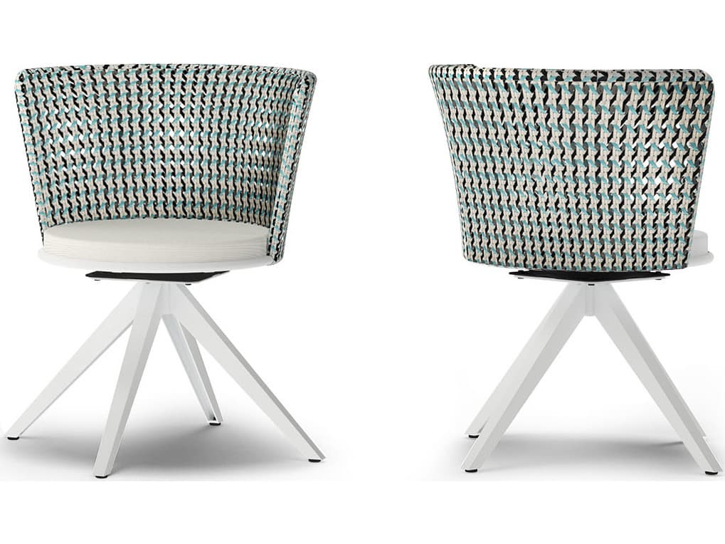 MamaGreen Daisy Mae Aluminum Wicker Swivel Patio Dining Chair