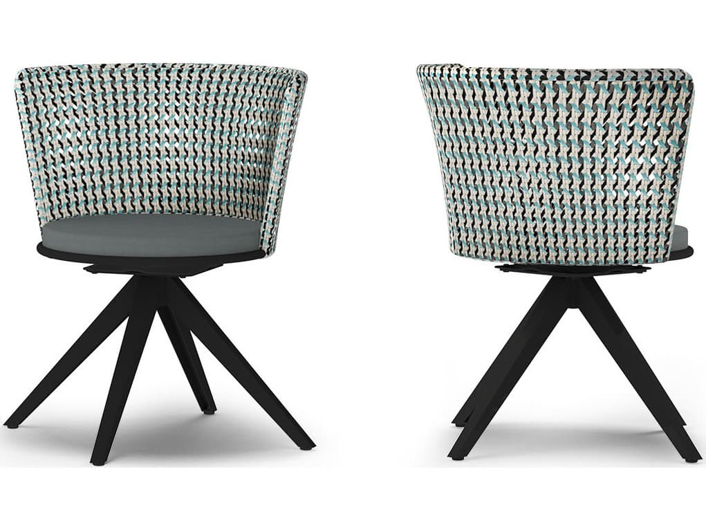 MamaGreen Daisy Mae Aluminum Wicker Swivel Patio Dining Chair