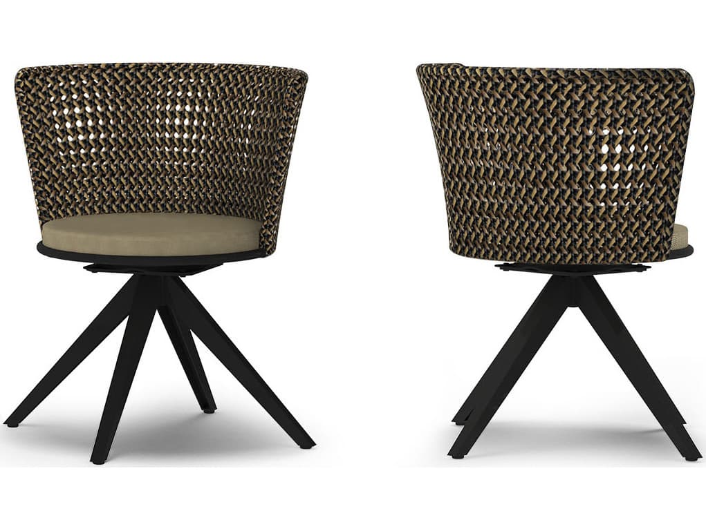 MamaGreen Daisy Mae Aluminum Wicker Swivel Patio Dining Chair