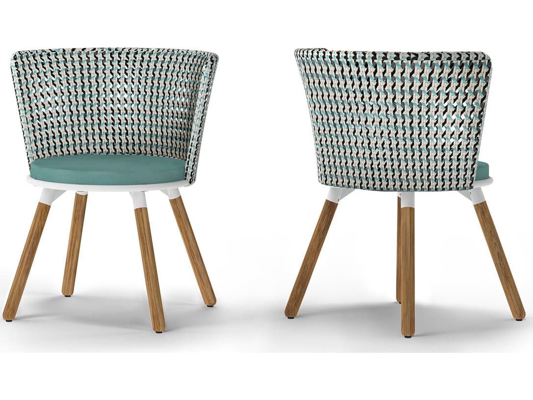 MamaGreen Daisy Rae Teak Wicker Outdoor Patio Dining Chair