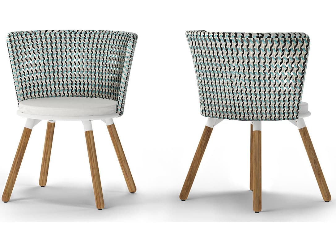 MamaGreen Daisy Rae Teak Wicker Outdoor Patio Dining Chair