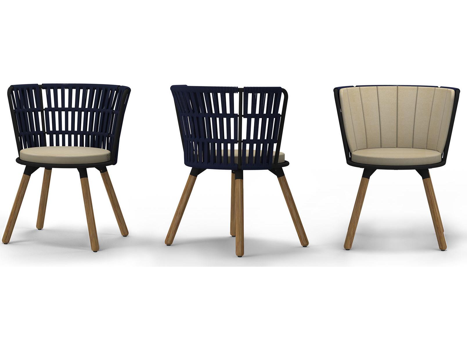 MamaGreen Daisy Rae Teak Rope Outdoor Dining Chair