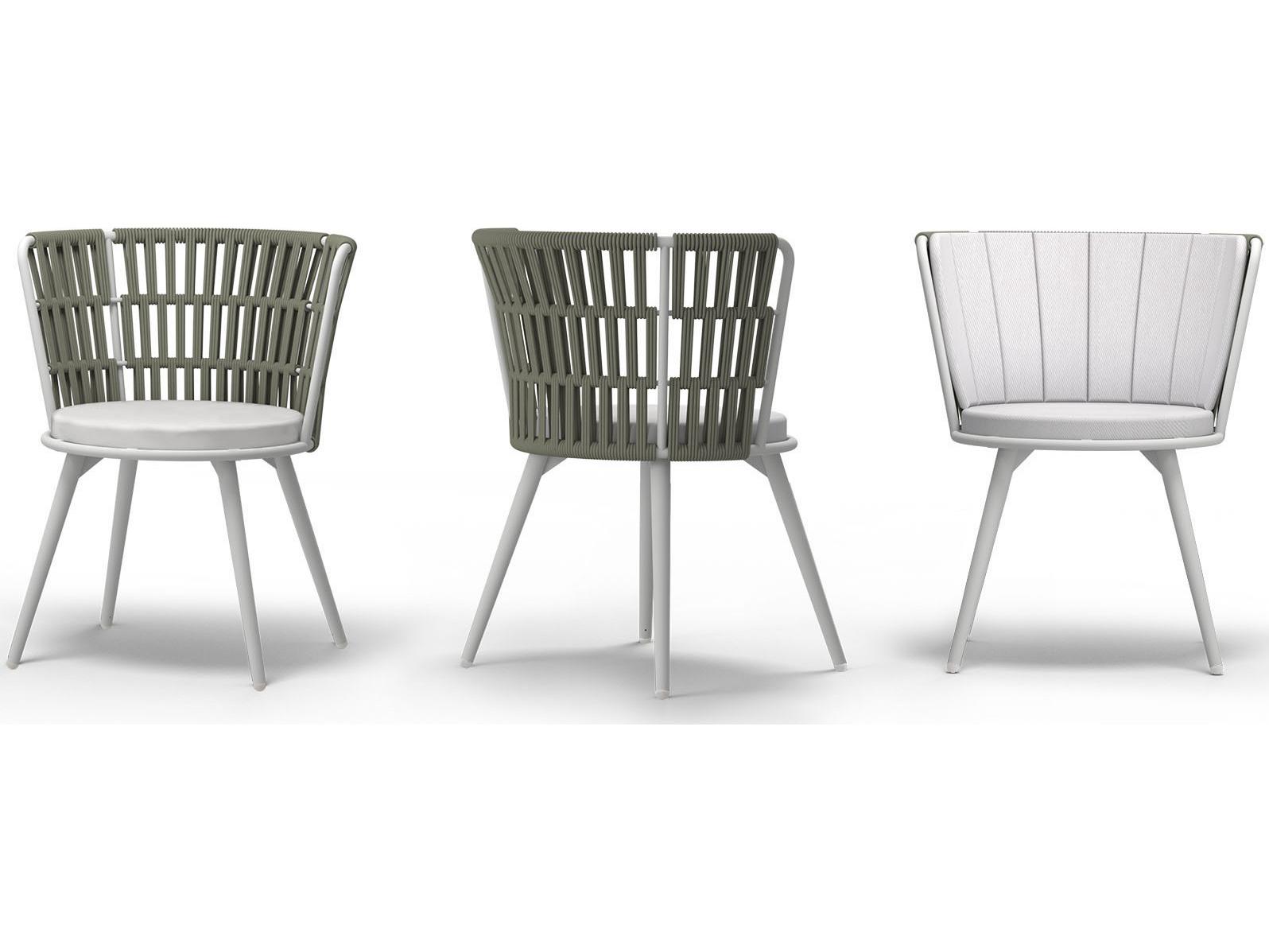 MamaGreen Daisy Rae Aluminum Rope Outdoor Dining Chair