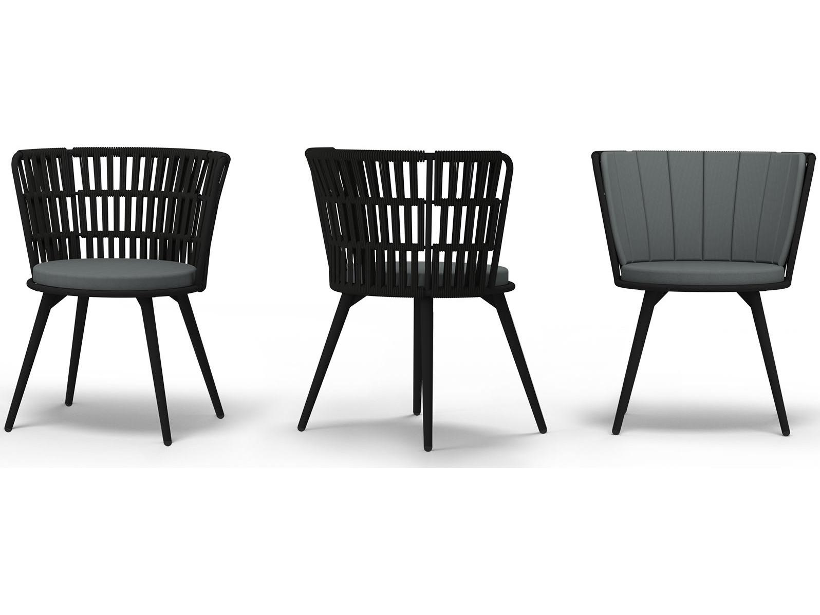 MamaGreen Daisy Rae Quick Ship Aluminum Rope Outdoor Patio Dining Chair