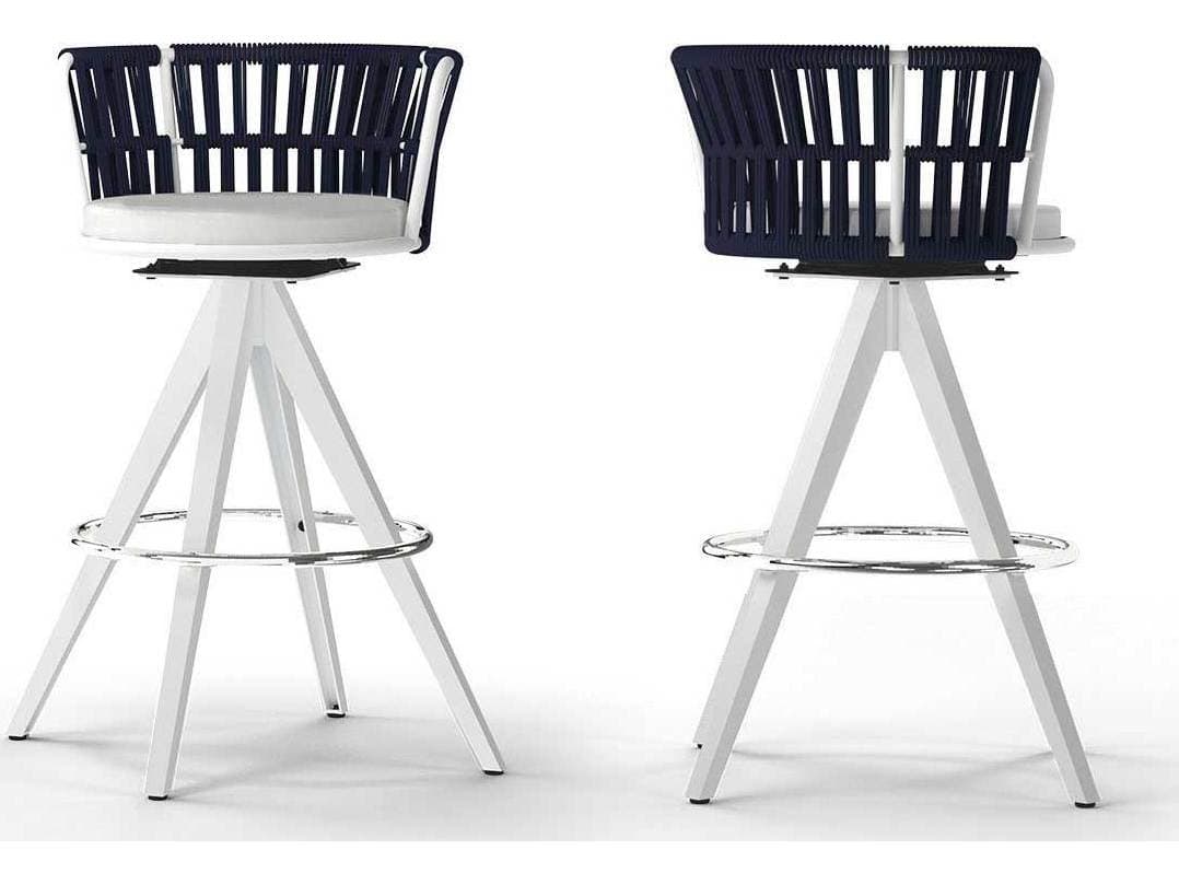 MamaGreen Daisy Rae Aluminum Wicker Swivel Outdoor Bar Chair