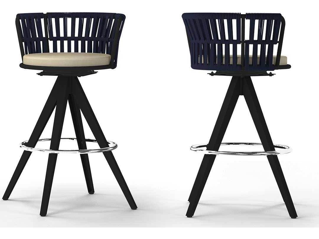 MamaGreen Daisy Rae Aluminum Wicker Swivel Outdoor Bar Chair