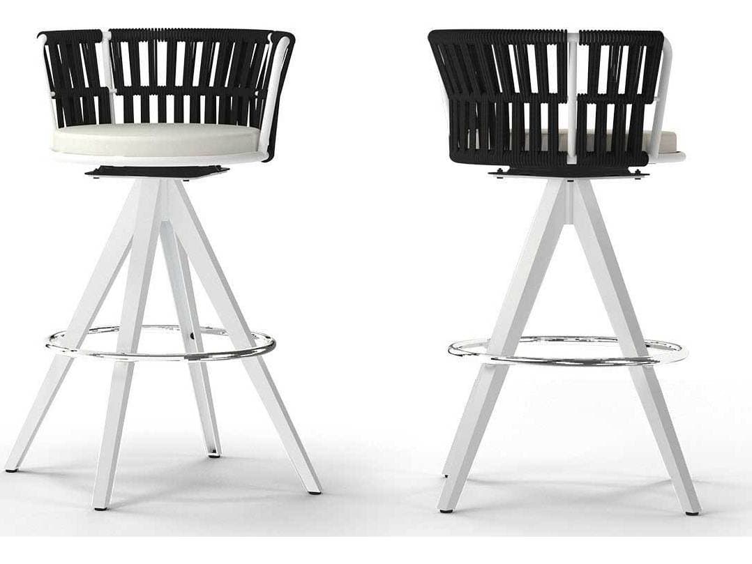 MamaGreen Daisy Rae Aluminum Wicker Swivel Outdoor Bar Chair