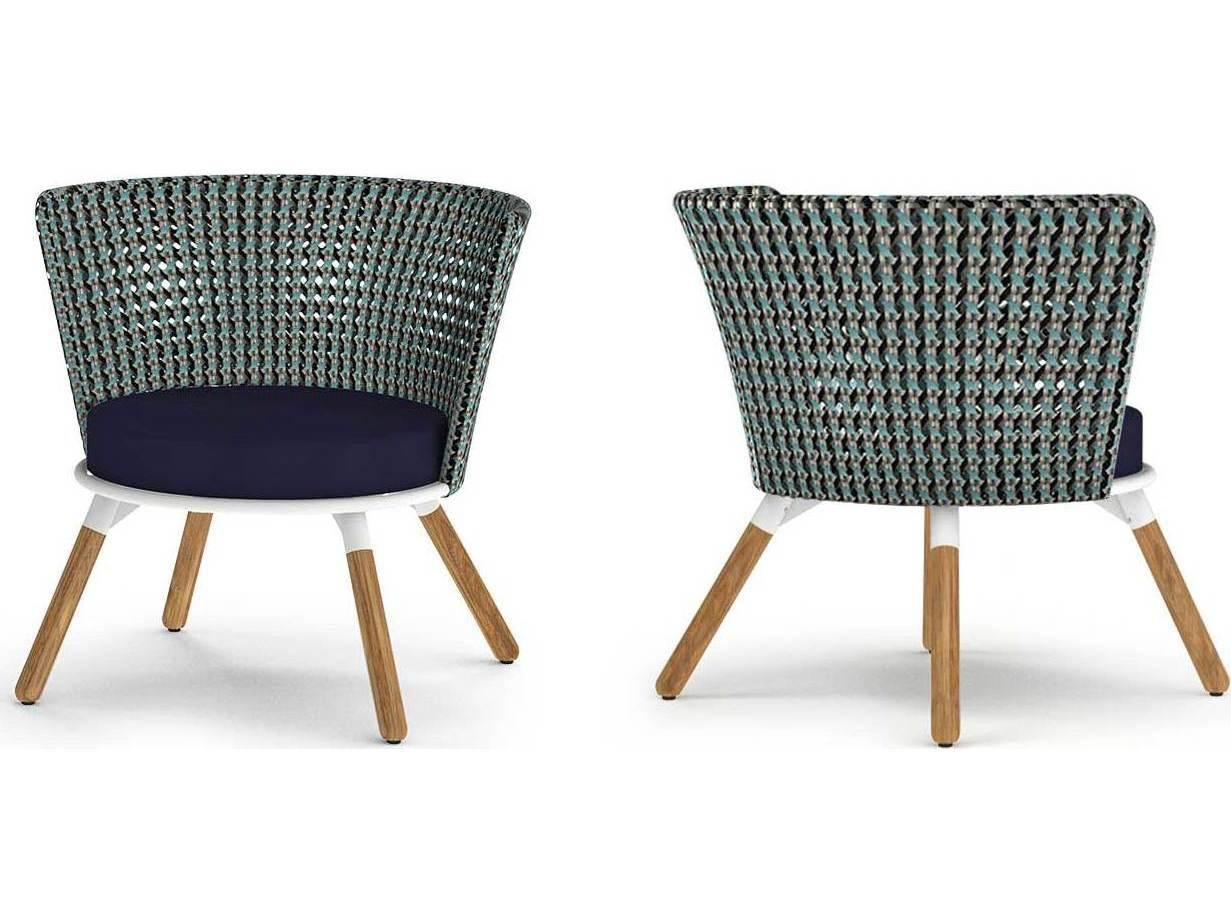 MamaGreen Daisy Mae Teak Wicker Chat Patio Lounge Chair