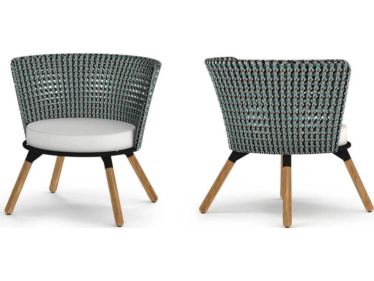 MamaGreen Daisy Mae Teak Wicker Chat Patio Lounge Chair