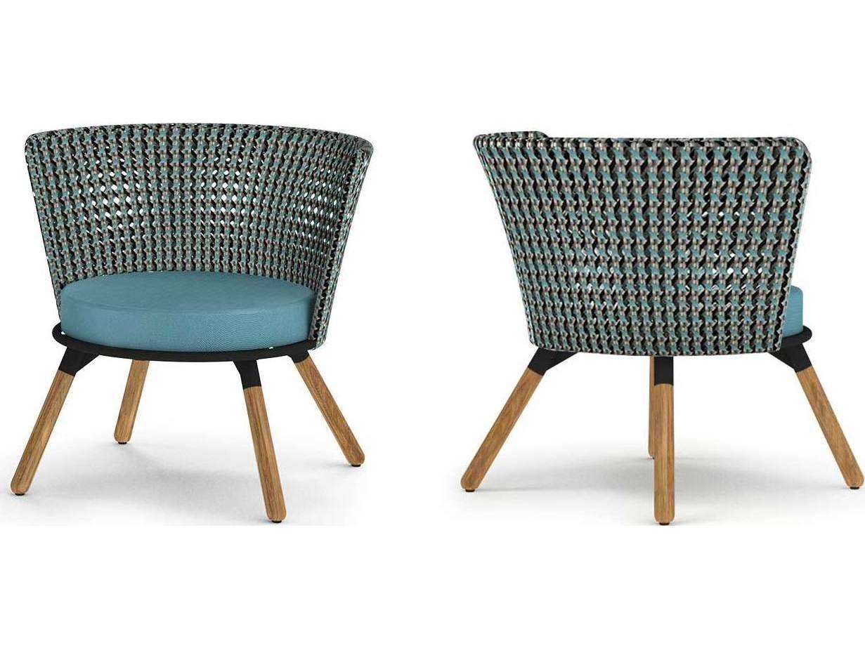 MamaGreen Daisy Mae Teak Wicker Chat Patio Lounge Chair