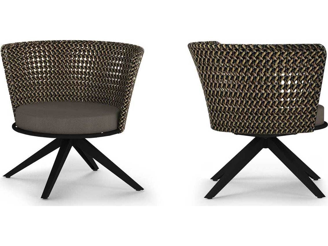 MamaGreen Daisy Mae Quick Ship Aluminum Wicker Swivel Patio Lounge Chair