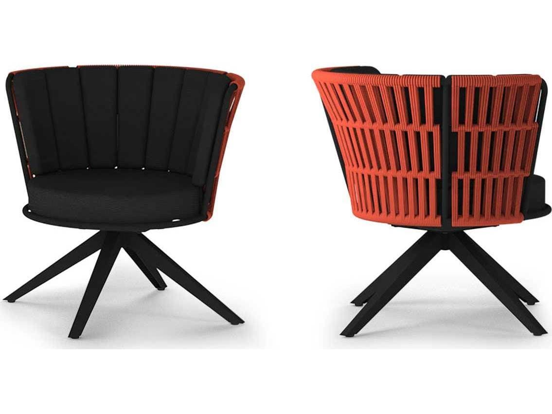 MamaGreen Daisy Rae Aluminum Rope Swivel Outdoor Lounge Chair