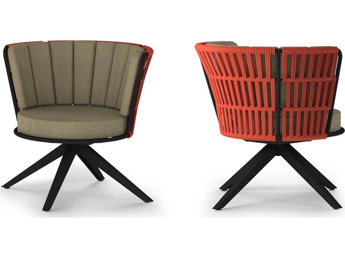 MamaGreen Daisy Rae Aluminum Rope Swivel Outdoor Lounge Chair