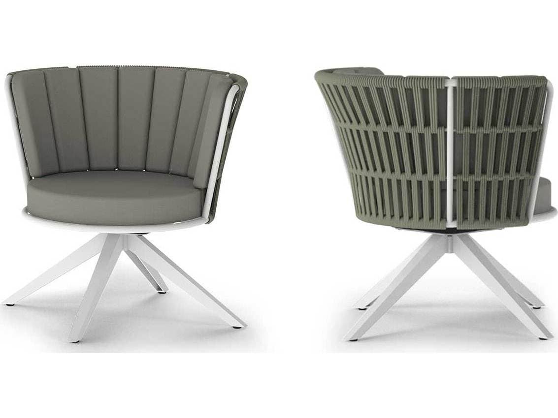 MamaGreen Daisy Rae Aluminum Rope Swivel Outdoor Lounge Chair