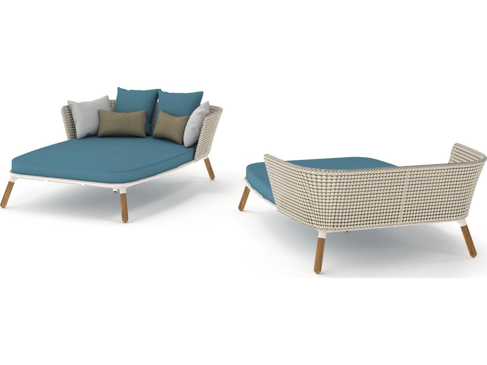 MamaGreen Daisy Mae Teak Wicker Outdoor Patio Daybed