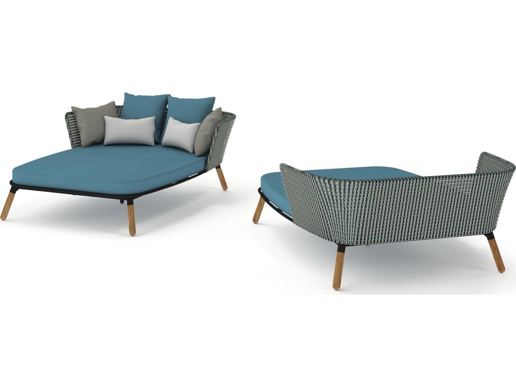 MamaGreen Daisy Mae Teak Wicker Outdoor Patio Daybed