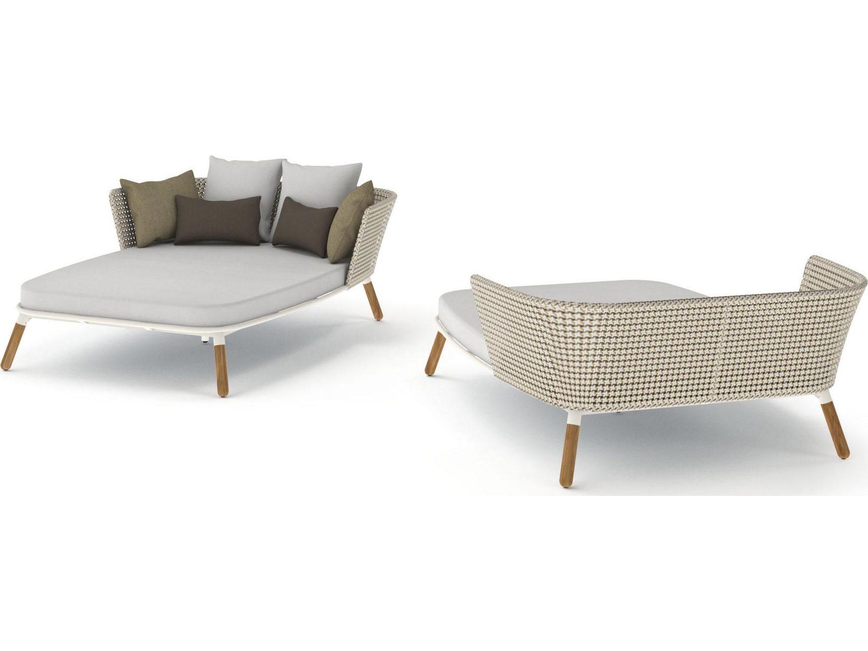 MamaGreen Daisy Mae Teak Wicker Outdoor Patio Daybed