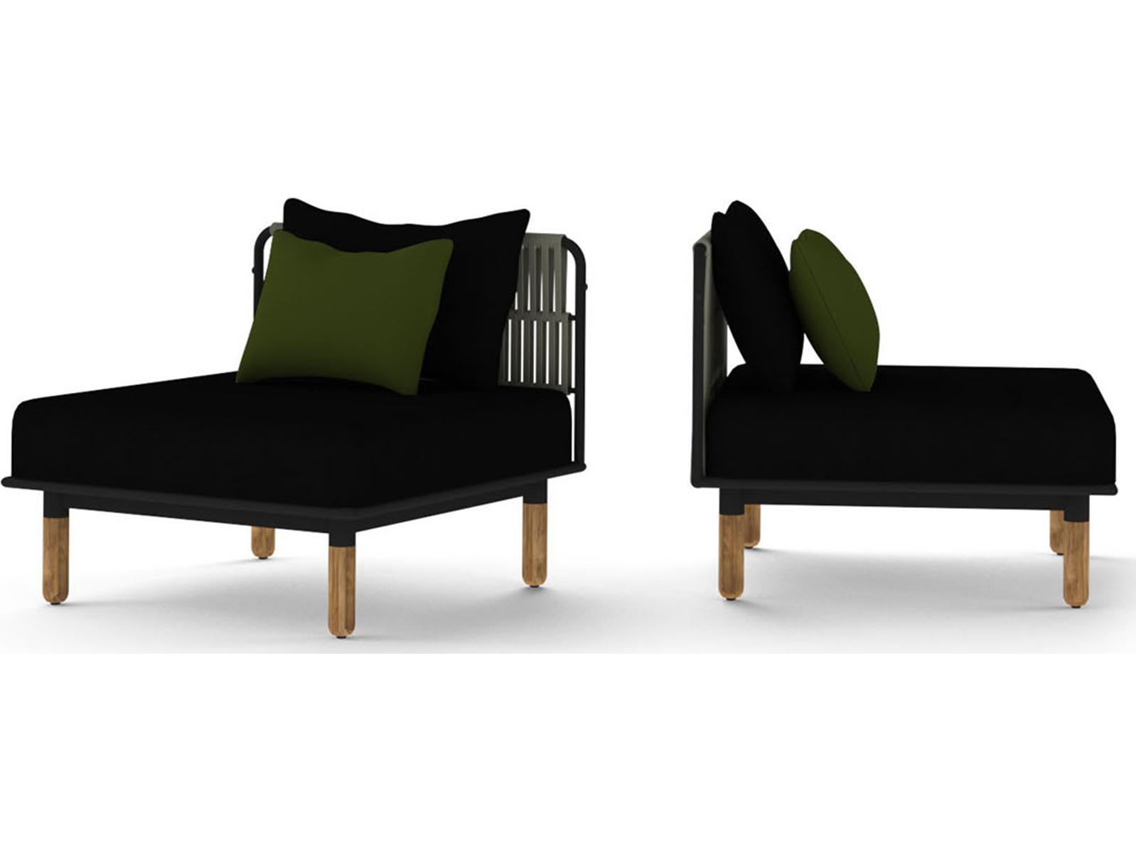 MamaGreen Daisy Rae Deep Seating Teak Rope Modular Patio Lounge Chair