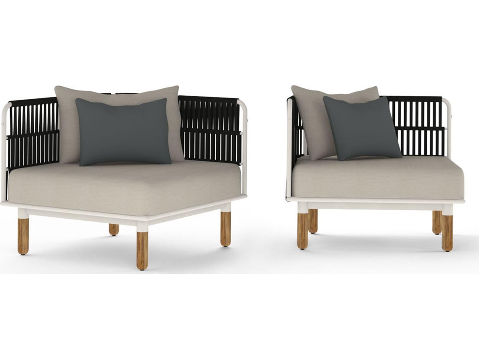 MamaGreen Daisy Rae Deep Seating Teak Rope Corner Outdoor Patio Lounge Chair