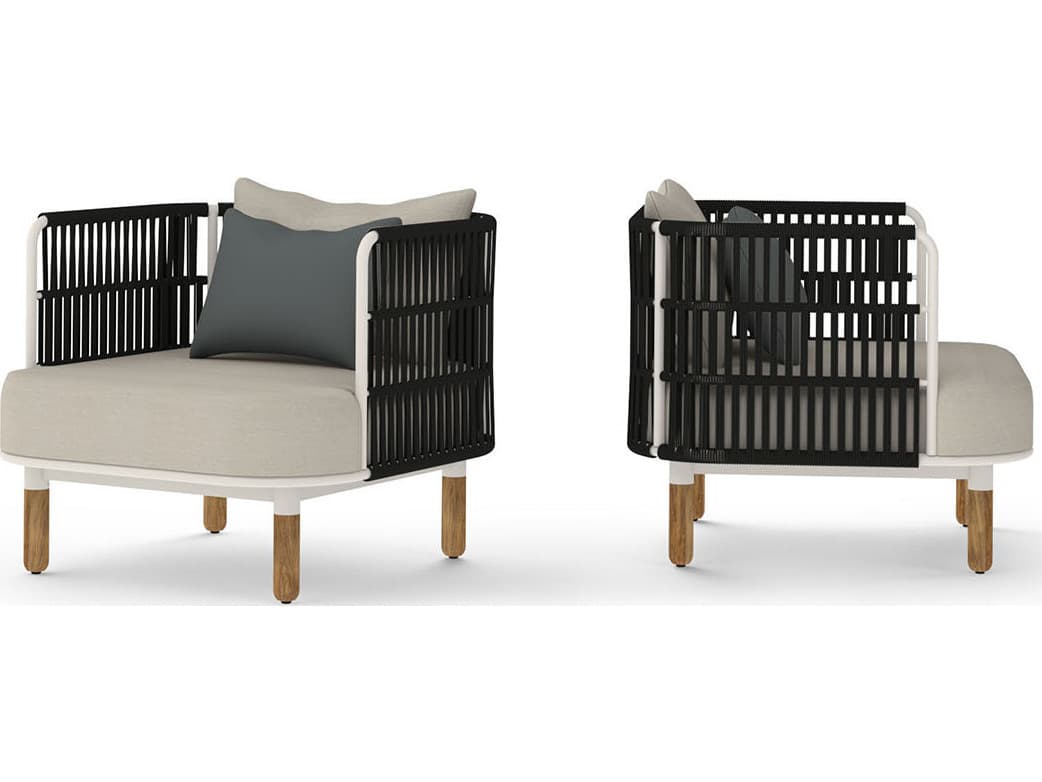 MamaGreen Daisy Rae Deep Seating Teak Rope Outdoor Lounge Chair