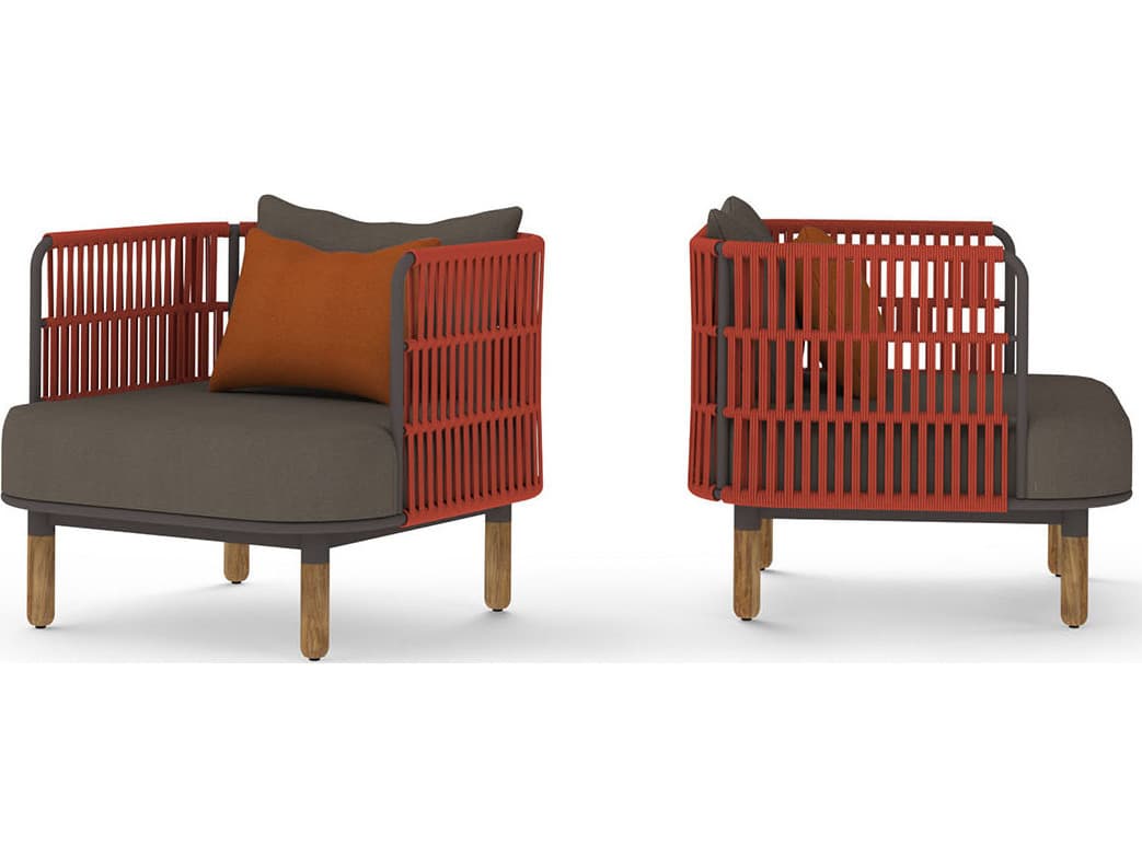 MamaGreen Daisy Rae Deep Seating Teak Rope Outdoor Lounge Chair