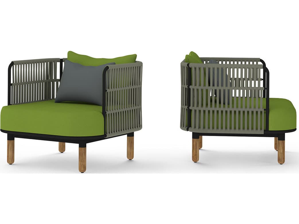 MamaGreen Daisy Rae Deep Seating Teak Rope Outdoor Lounge Chair