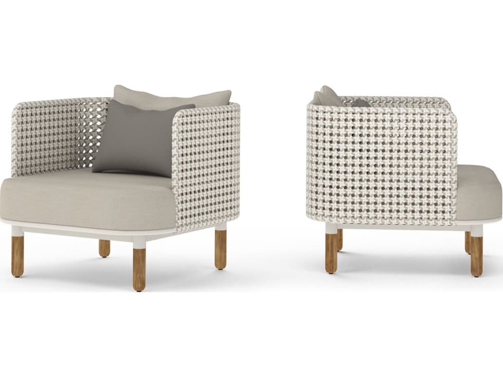 MamaGreen Daisy Mae Deep Seating Quick Ship Teak Wicker Patio Lounge Chair