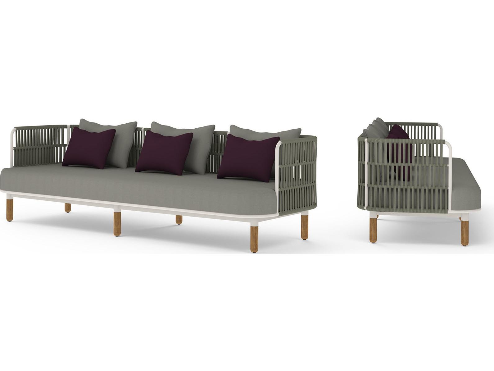 MamaGreen Daisy Rae Deep Seating Teak Rope Outdoor Sofa