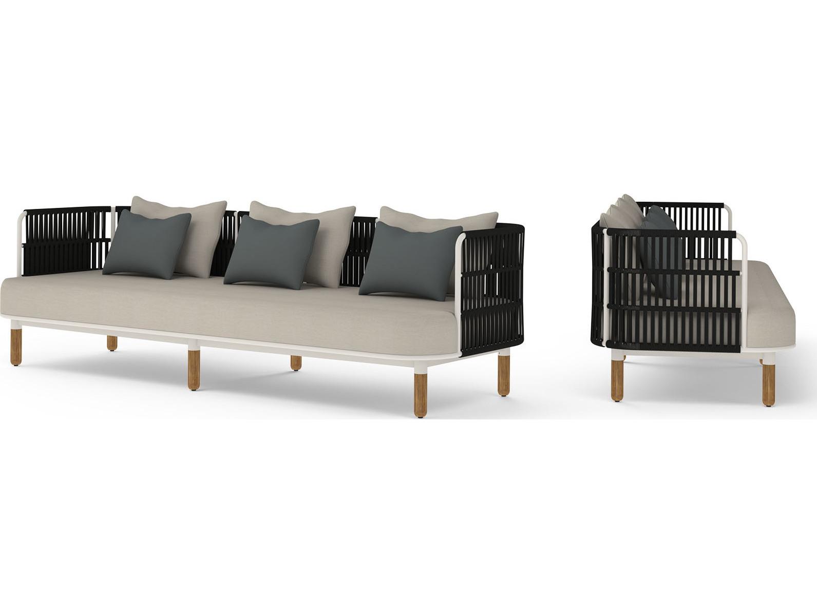 MamaGreen Daisy Rae Deep Seating Teak Rope Outdoor Sofa