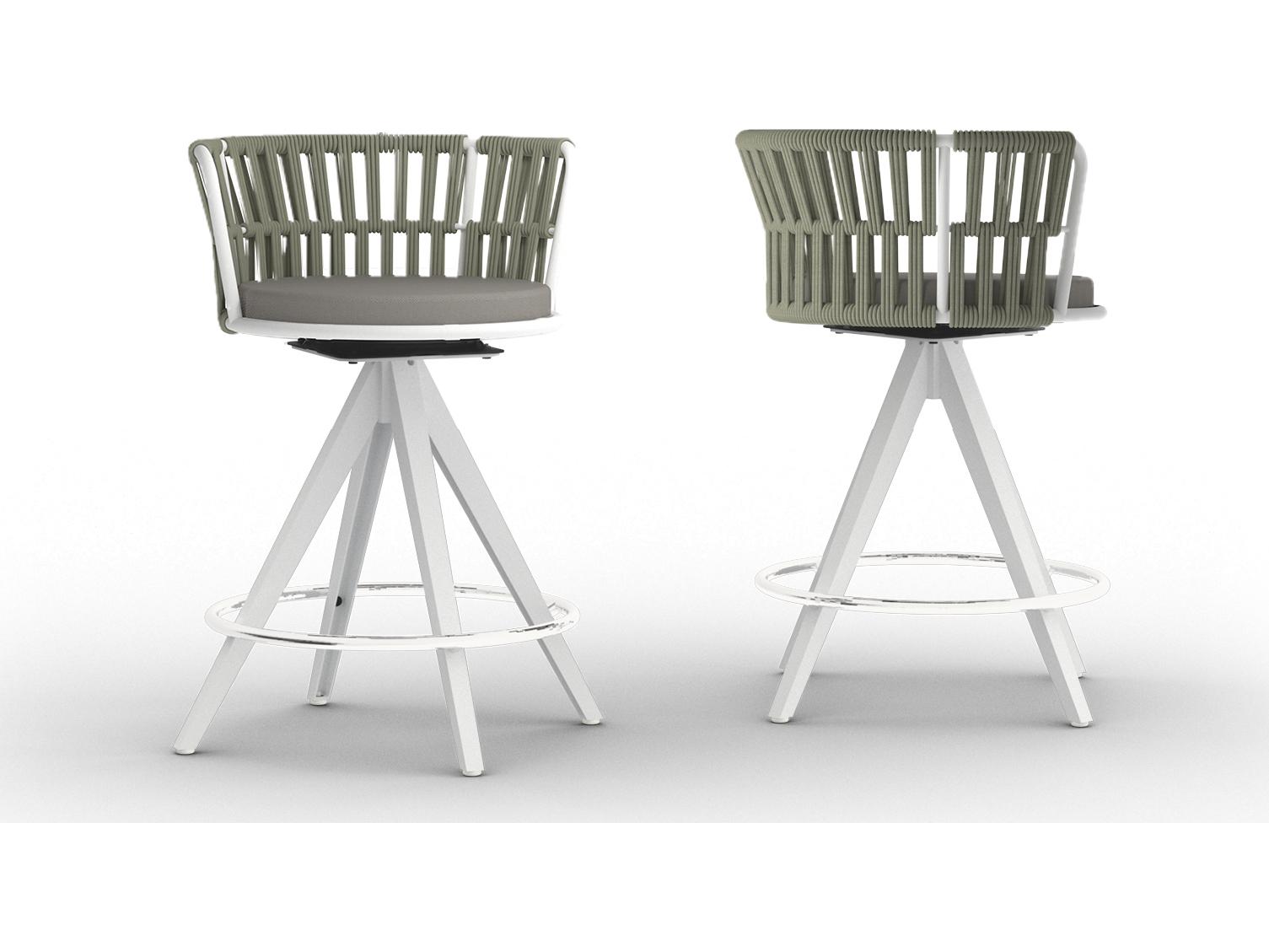 MamaGreen Daisy Rae Aluminum Swivel Outdoor Counter Chair