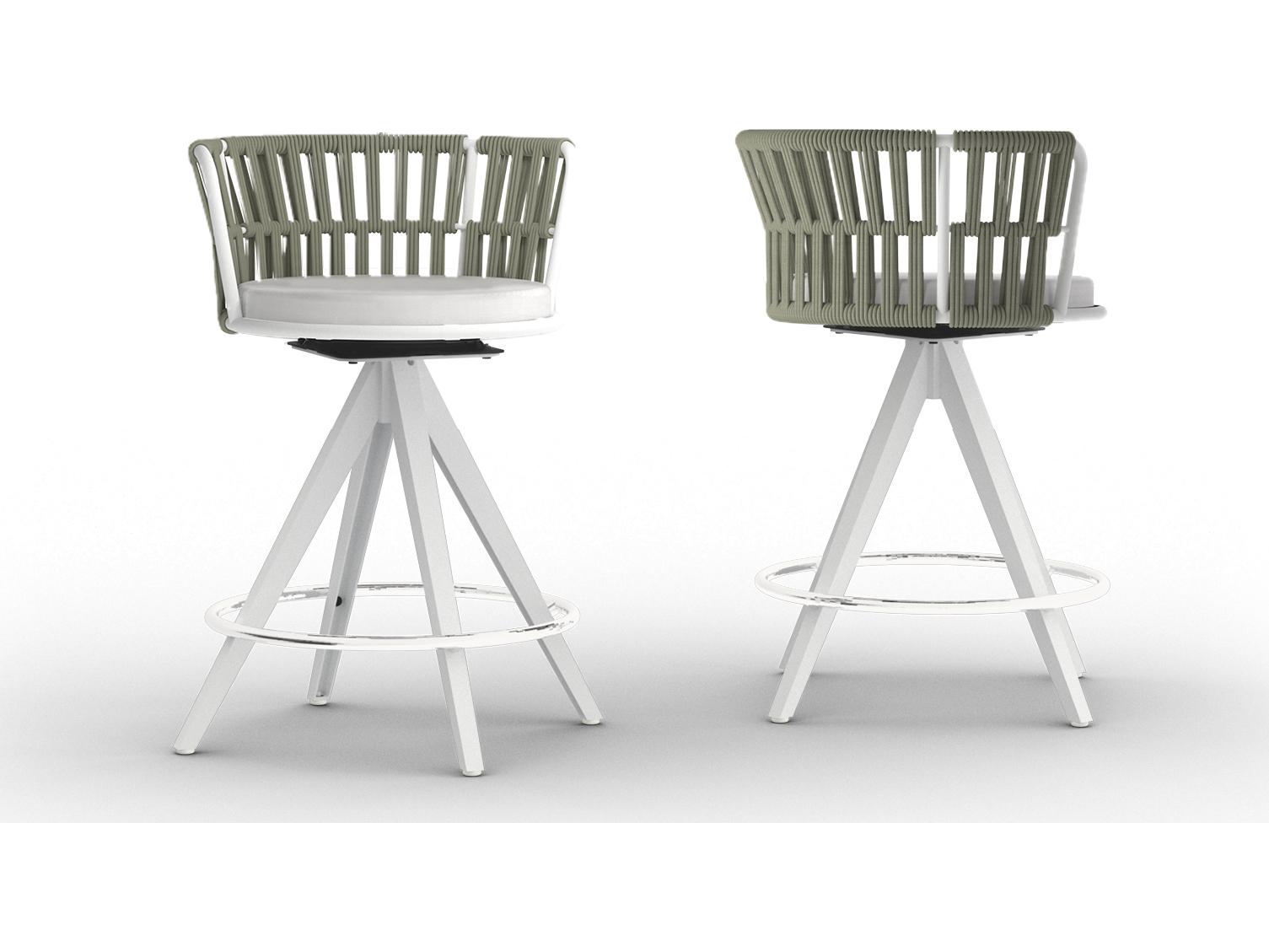 MamaGreen Daisy Rae Aluminum Swivel Outdoor Counter Chair