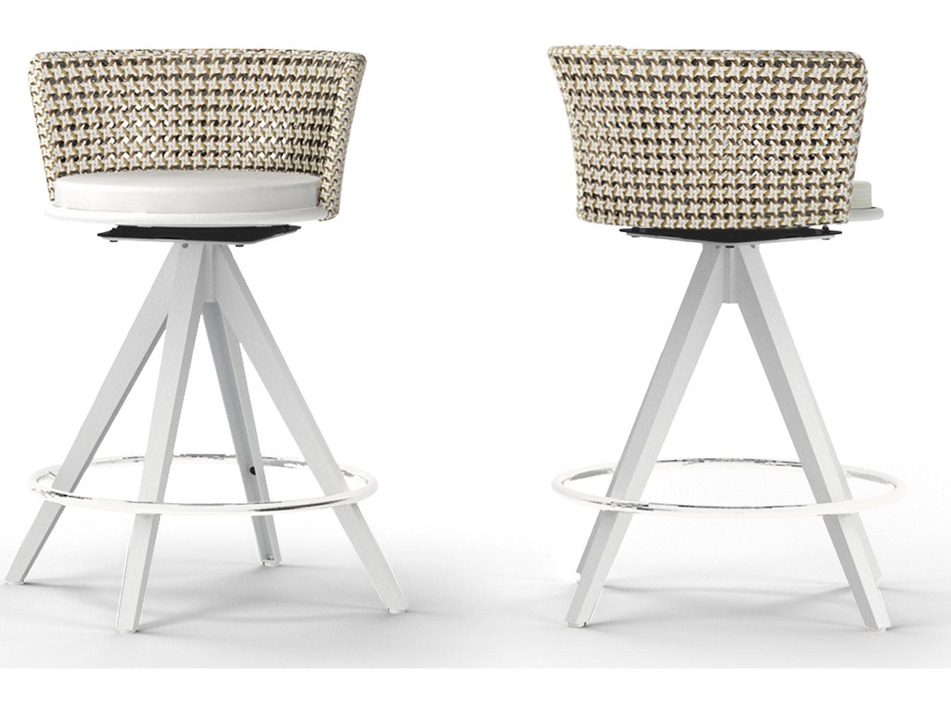 MamaGreen Daisy Mae Aluminum Wicker Swivel Outdoor Patio Counter Chair