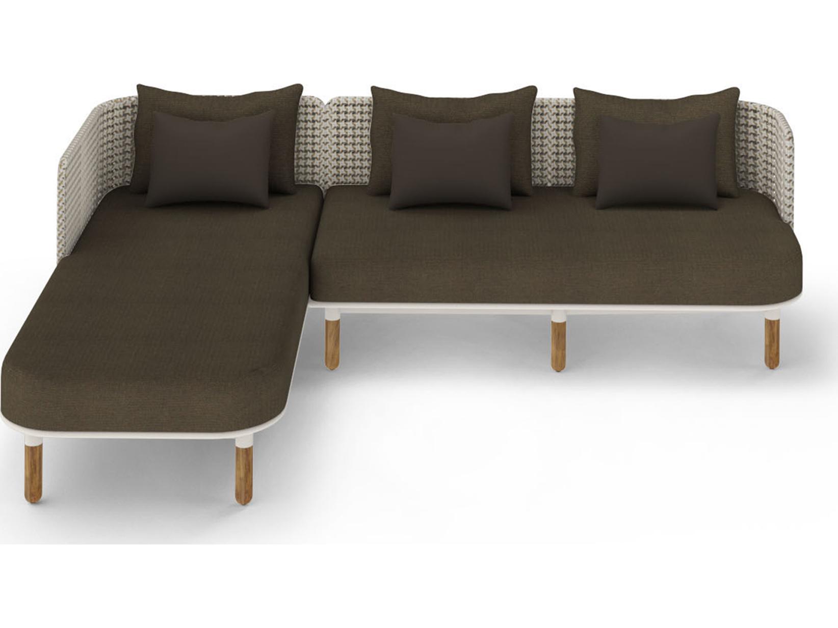 Mamagreen Daisy Mae Deep Seating Teak Wicker Sectional Patio Lounge Set