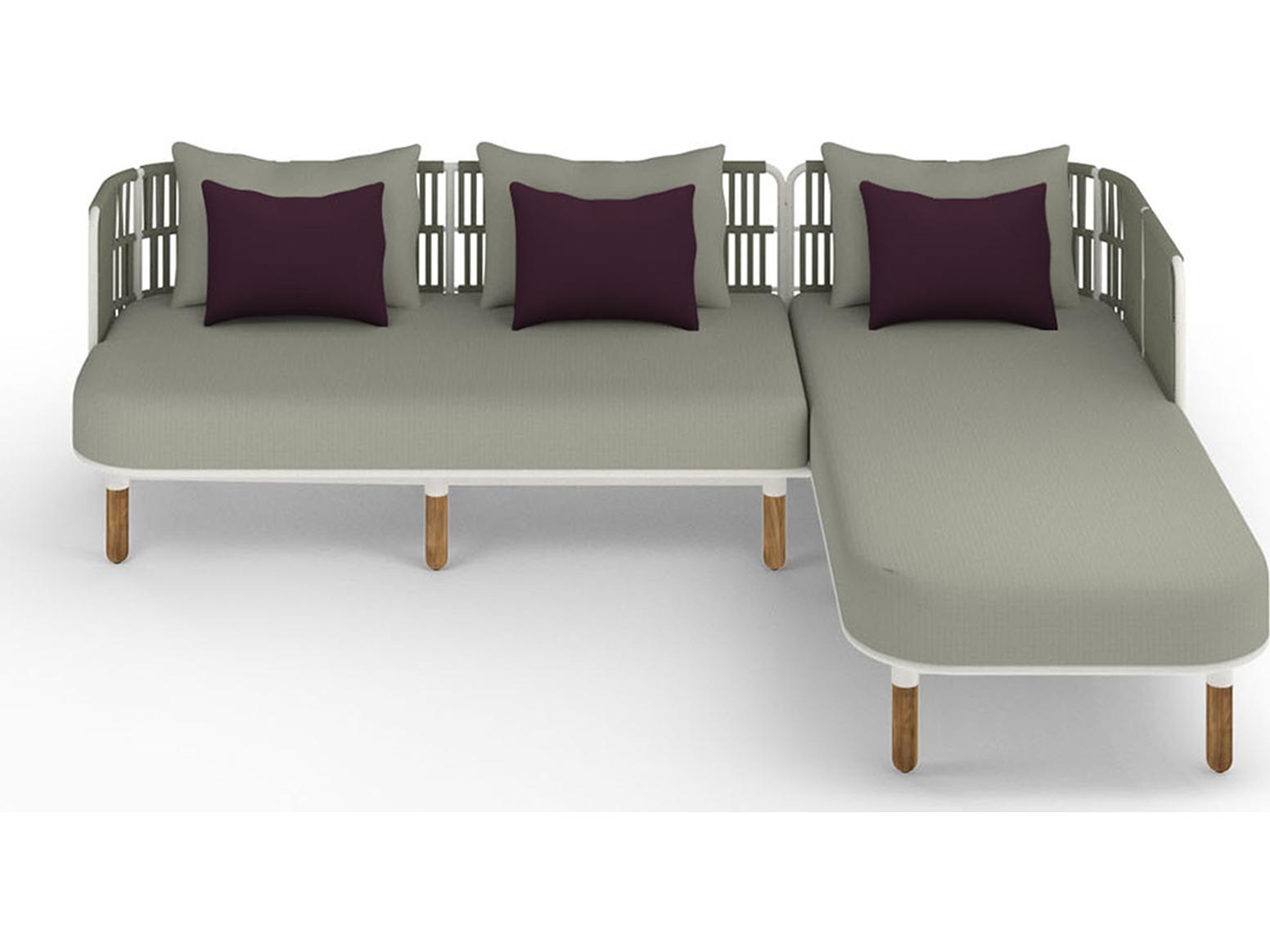 MamaGreen Daisy Rae Deep Seating Teak Rope Sectional Outdoor Lounge Set