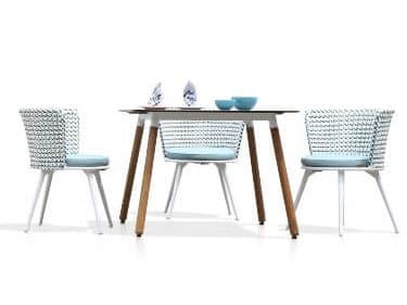 MamaGreen Daisy Mae Teak Wicker Outdoor Dining Set