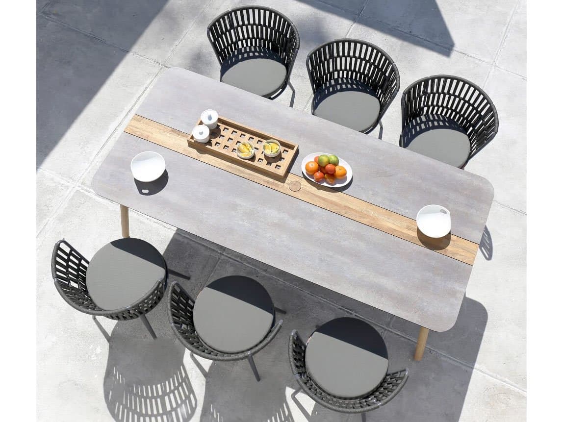 MamaGreen Daisy Rae Aluminum Rope Patio Dining Set