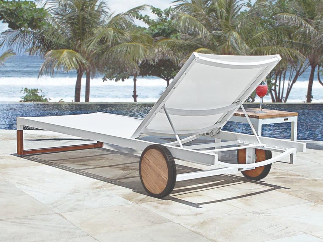 MamaGreen Ekka Teak Sling Outdoor Patio Lounge Set