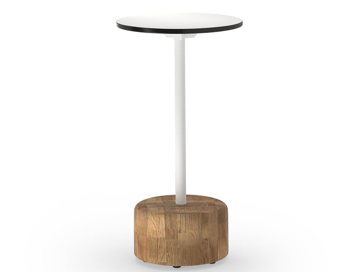 MamaGreen Glyph Aluminum Teak Round Low Table