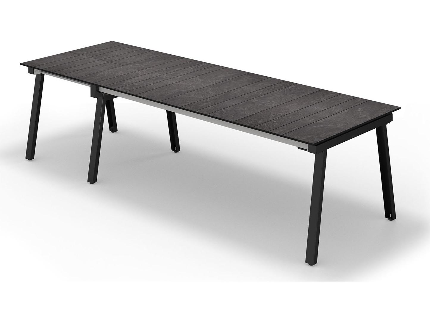 MamaGreen Maxximus Steel Extendable Rectangular HPL Top Outdoor Dining Table