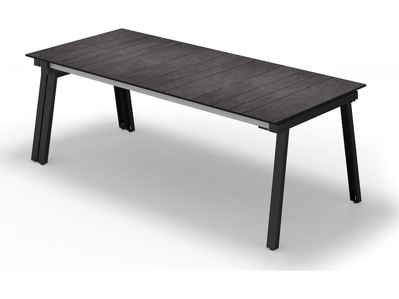 MamaGreen Maxximus Steel Extendable Rectangular HPL Top Outdoor Dining Table