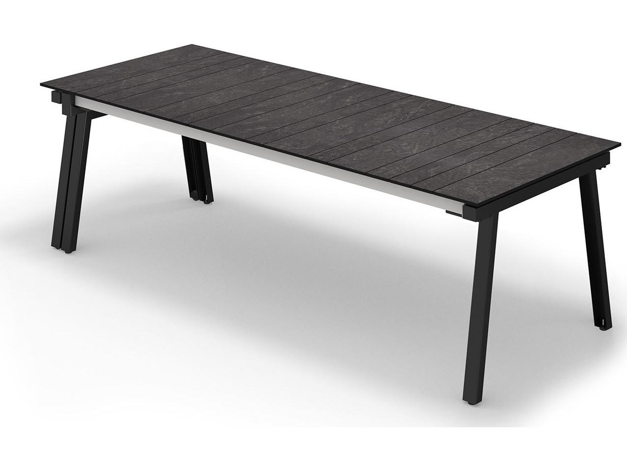 MamaGreen Maxximus Steel Extendable Rectangular HPL Top Patio Dining Table