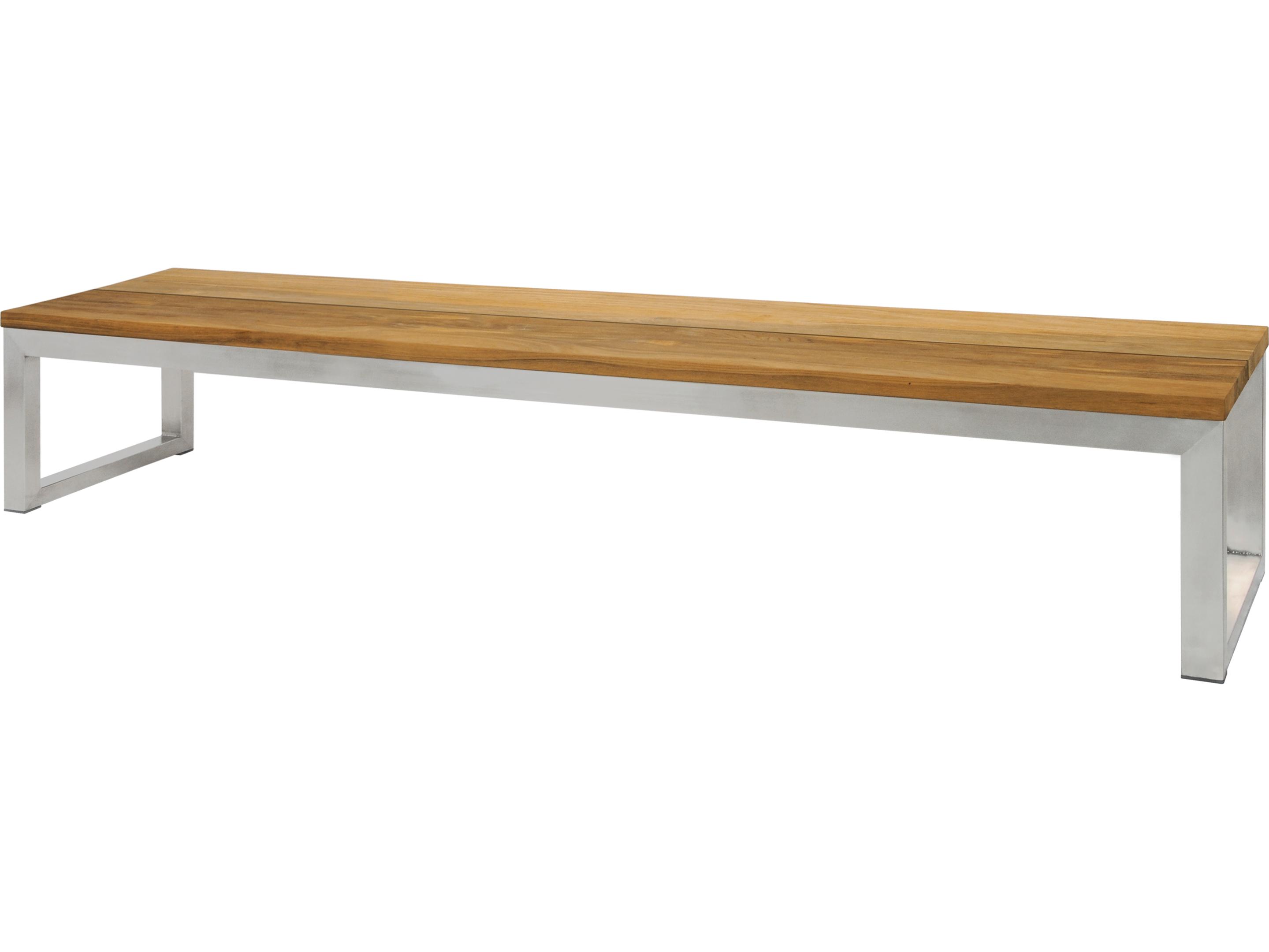 MamaGreen Oko Steel W Teak Outdoor Patio Bench