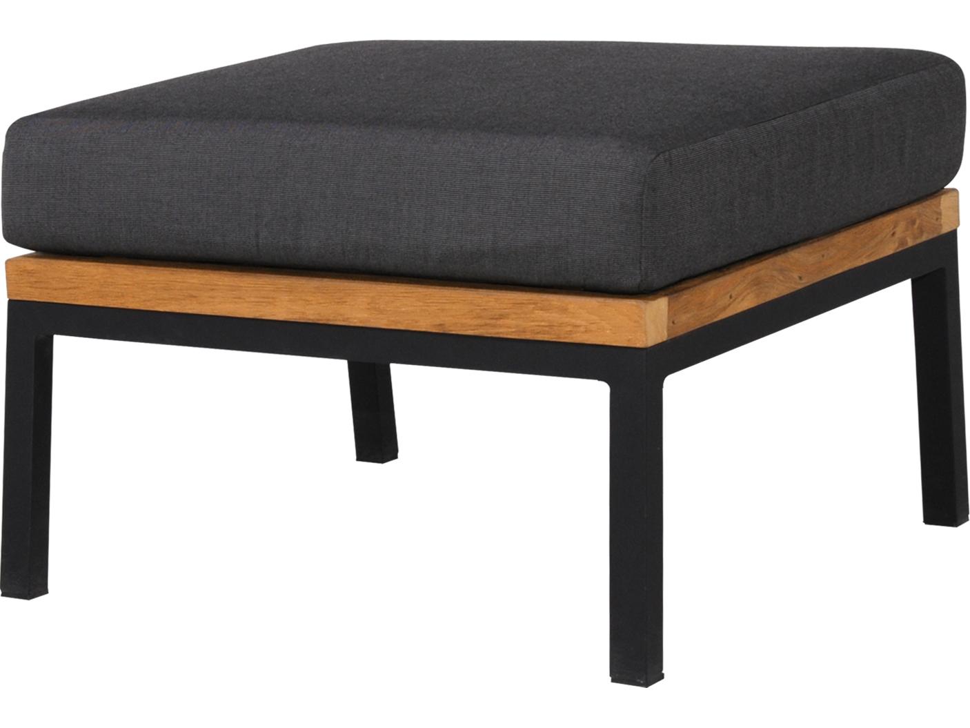 MamaGreen Zudu Aluminum Teak Outdoor Ottoman