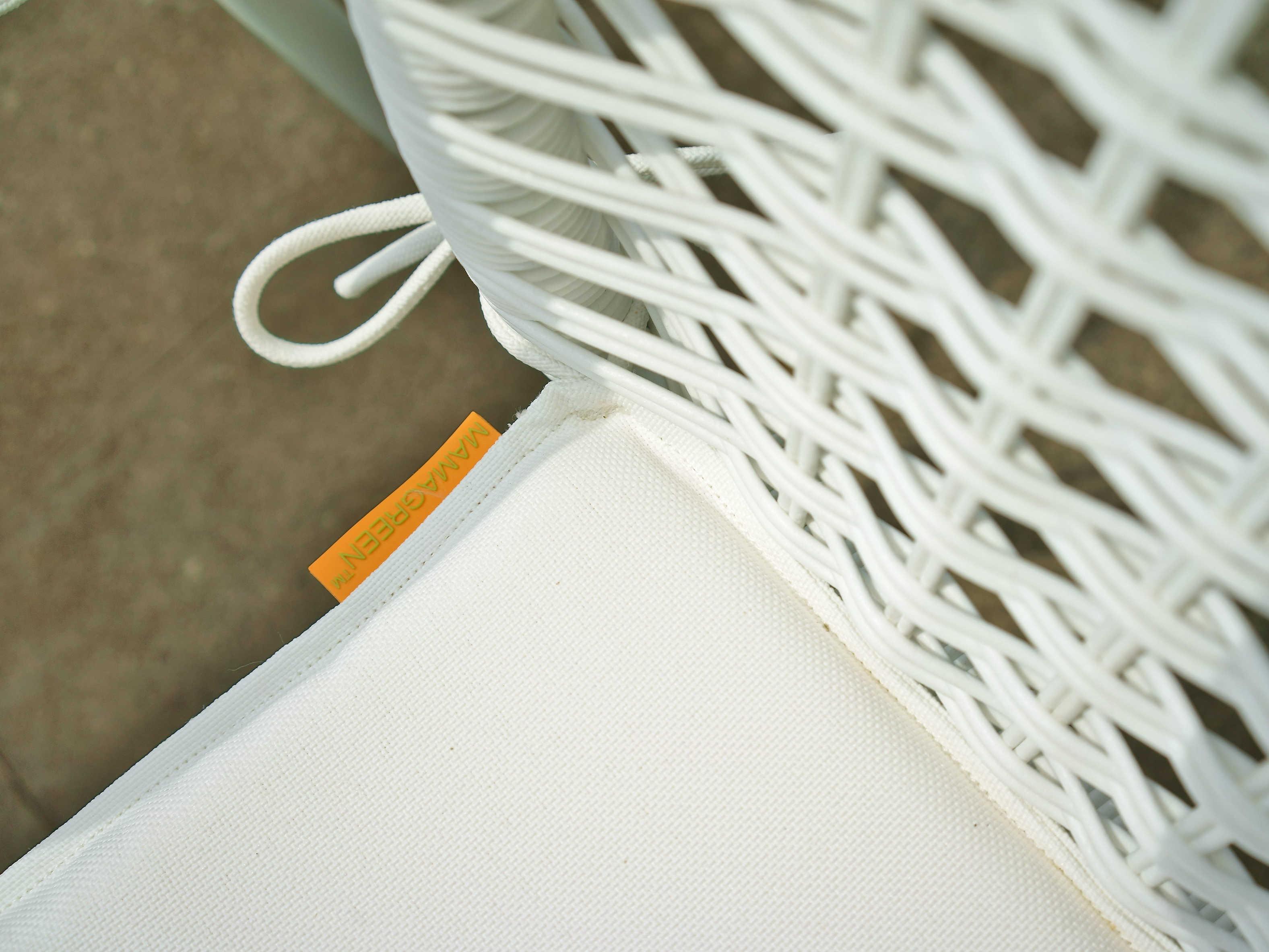 MamaGreen Manda Aluminum Wicker Bar Side Stool