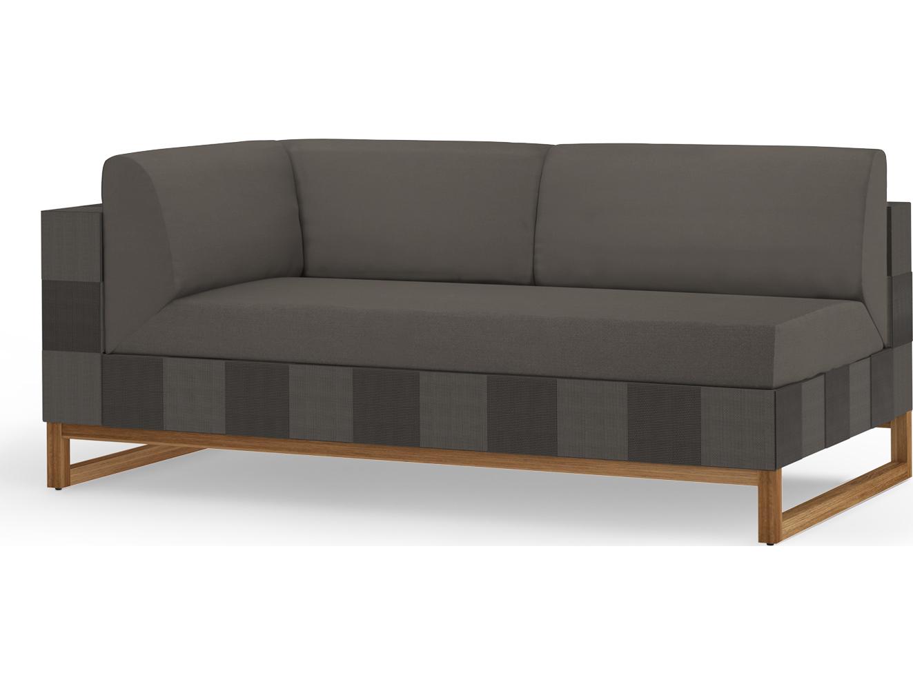 MamaGreen Ekka Wicker Cushion Right Arm Patio Loveseat