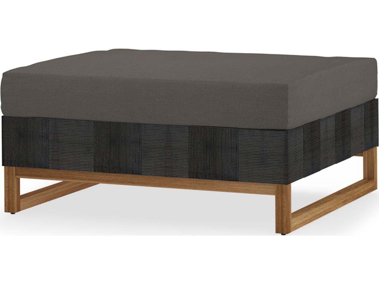 MamaGreen Ekka Wicker Cushion Outdoor Patio Ottoman